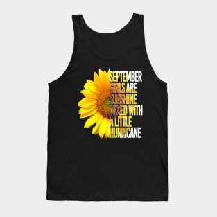 September Girls Are Sunshine Mixed Hurricane Sunflower Tank Top